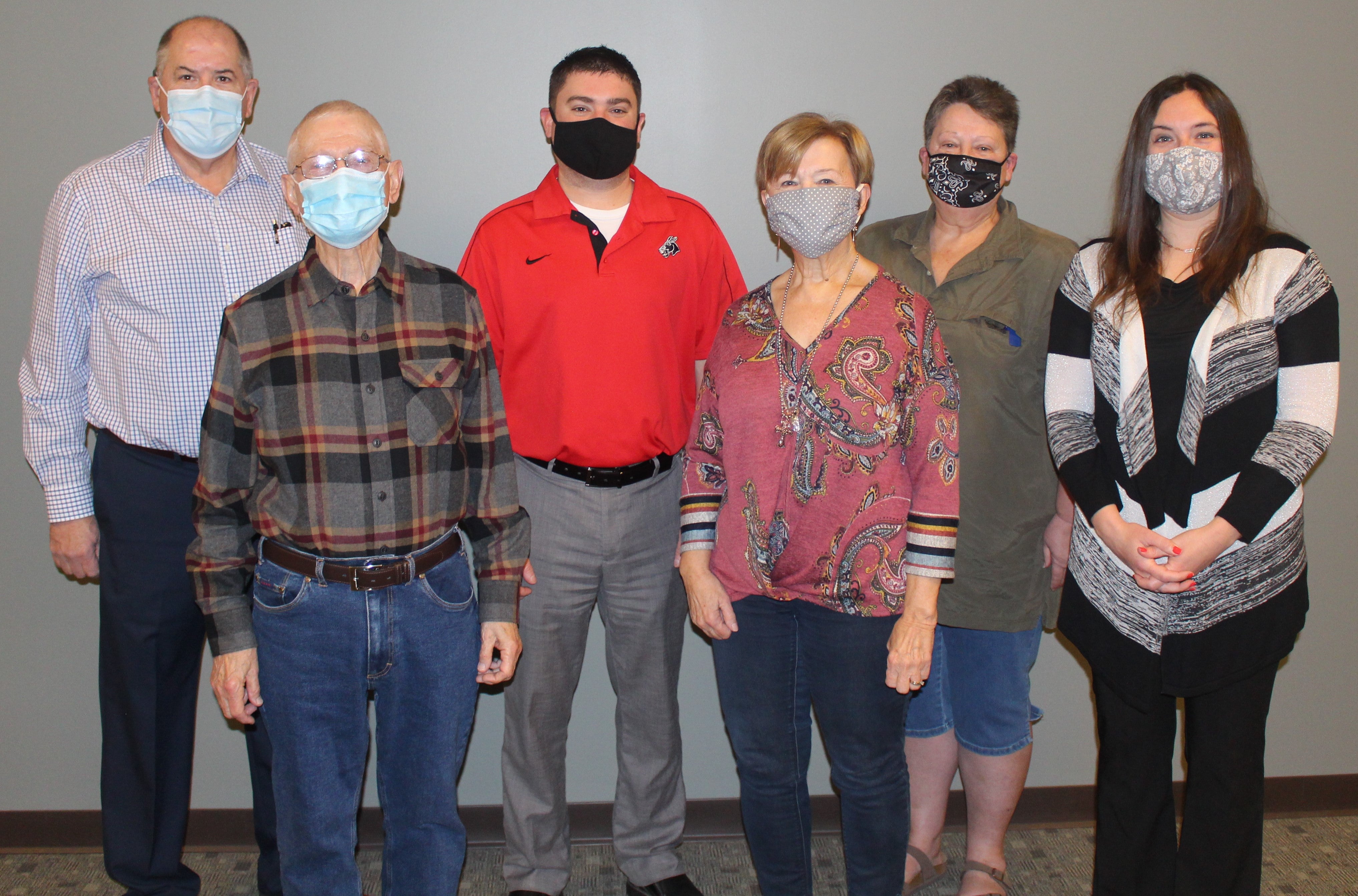 Left to right, John Nordwald, John Deutch, Vice Chairman, Kyle Shell, Chairman, Redonda Heitman, Treasurer, Blanche Kelly, and Tammy Knieb. Not pictured, Lisa Dunham, Secretary.