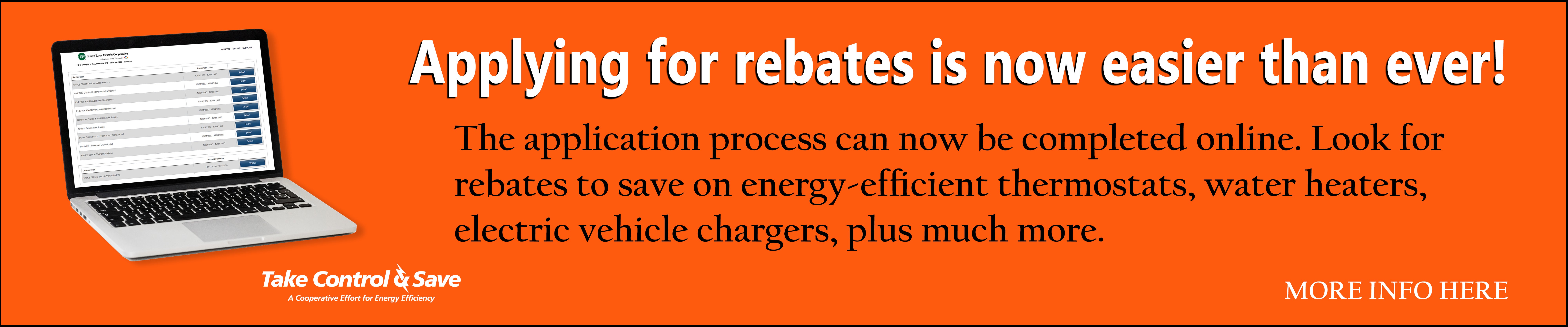 You can now apply for rebates online!
