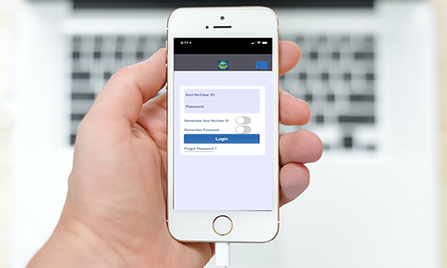 A phone in a hand with the MyCuivre app on screen.