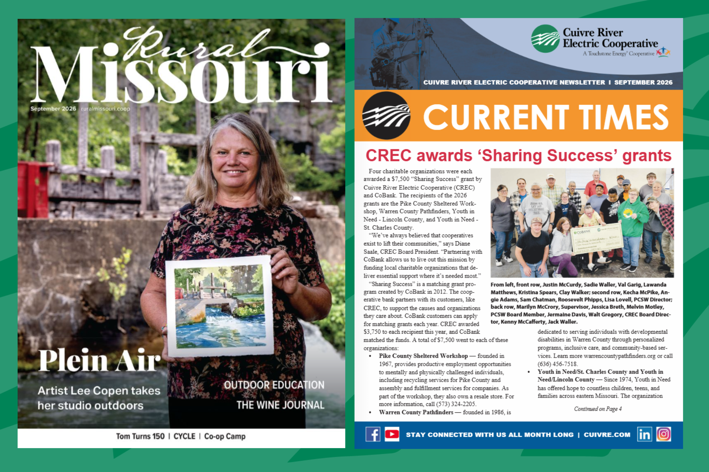 The front covers of the September 2026 Current Times and Rural Missouri