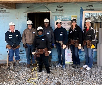 Cuivre employees work with Habitat for Humanity.
