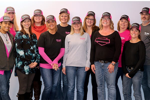 Cuivre River employees wear pink to support Breast Cancer Awareness month