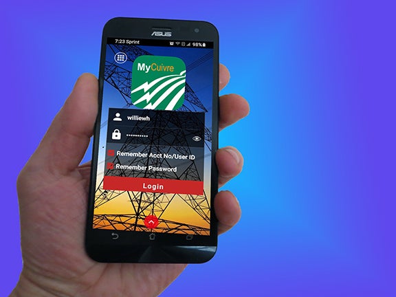 Members can manage and pay their bill on the My Cuivre App