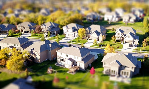 Houses in a subdivision