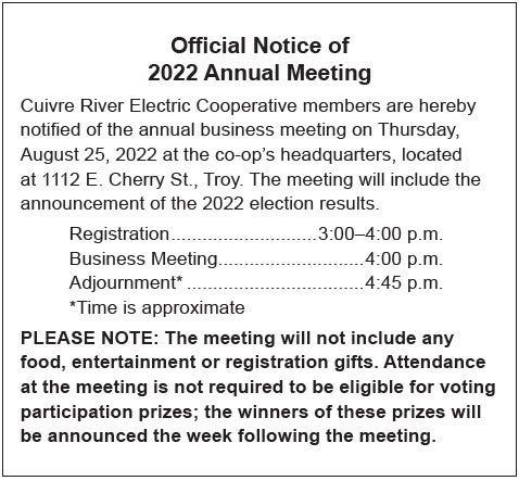 Official Notice of 2022 Annual Meeting