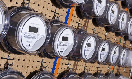 Meters on a wall