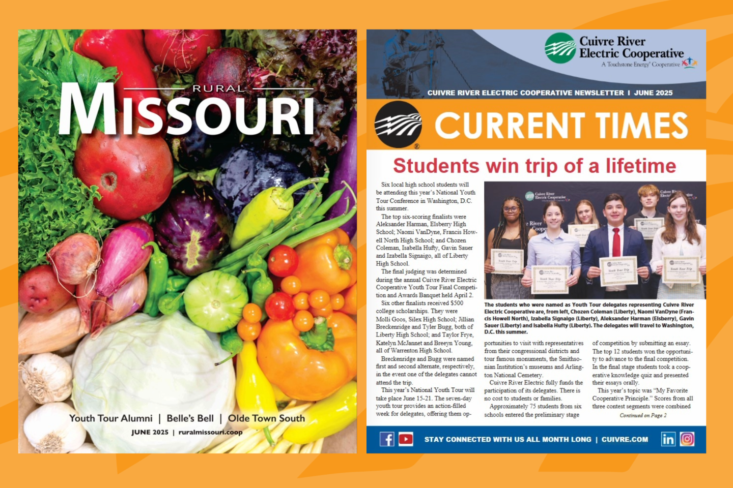 The front covers of June 2025 Current Times/Rural Missouri