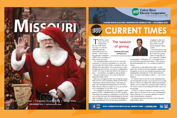 The front covers of the December 2025 Current Times/Rural Missouri