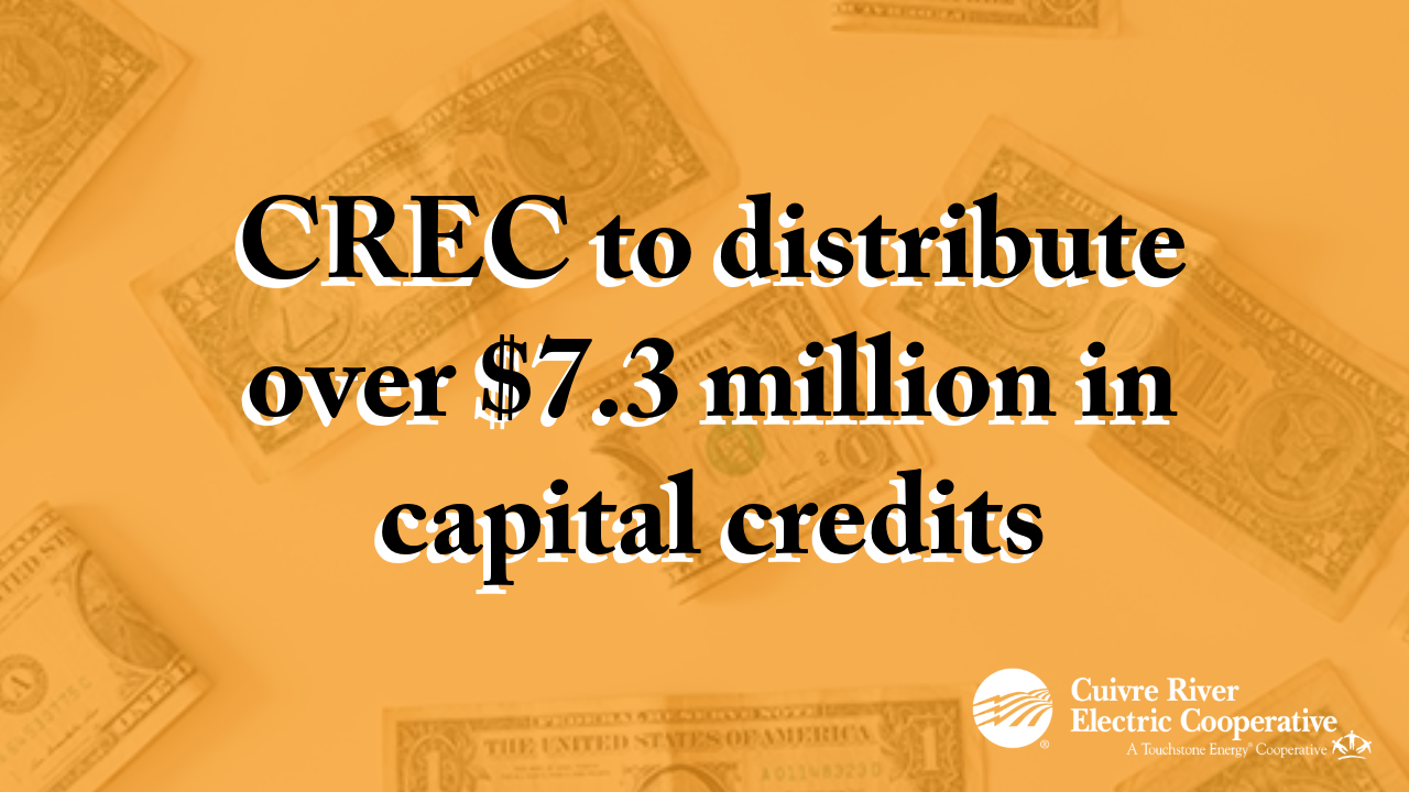 CREC to distribute over $7.3 million in capital credits